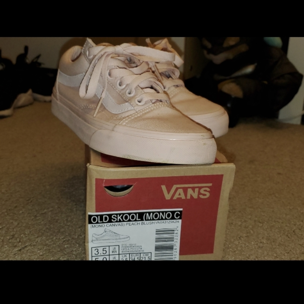 Pastel Pink Vans Old Skool - Picture 3 of 5